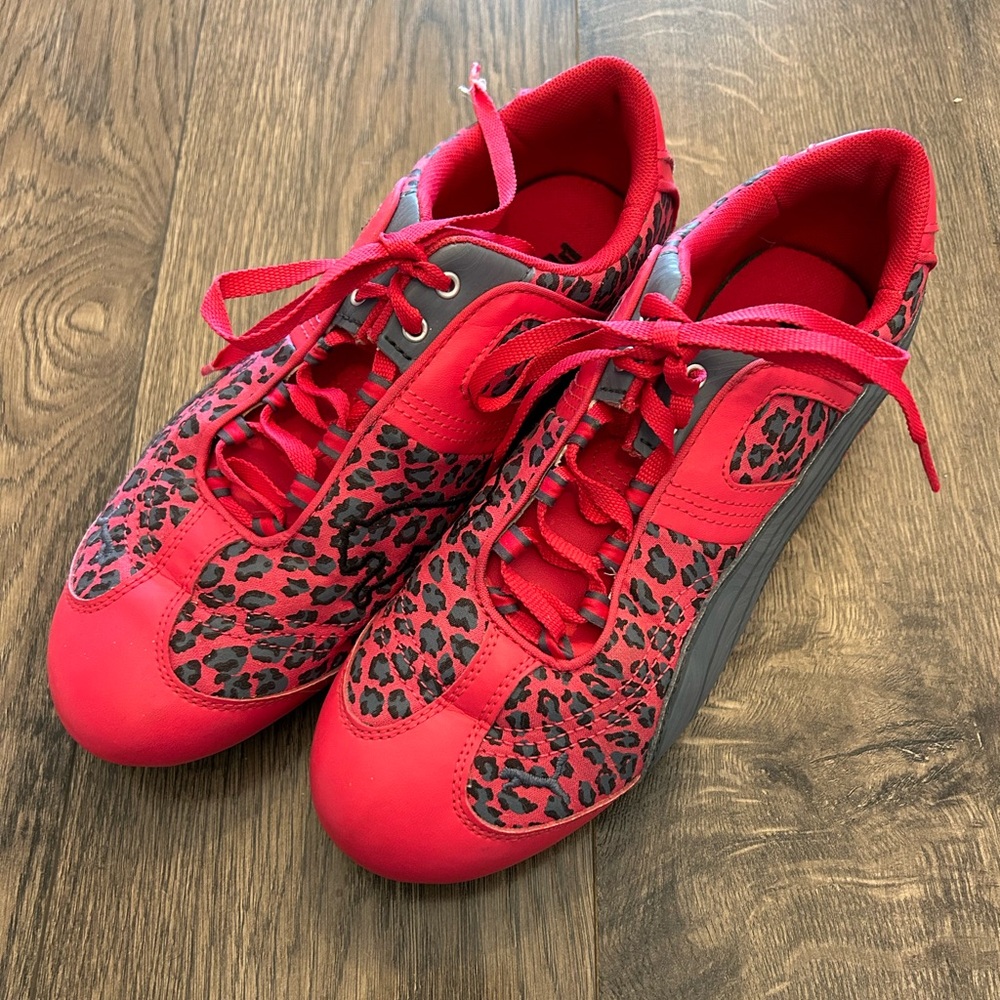 Pink Cheetah Print Pumas